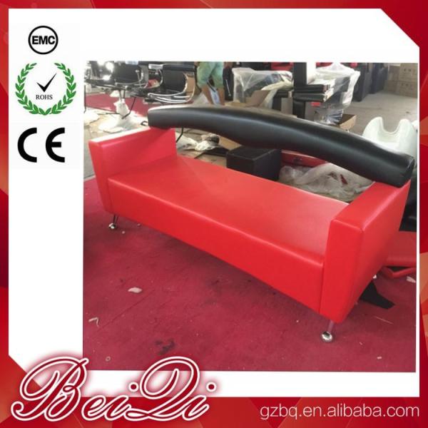 3 Seat Waiting Area Sofa Red Customers Chair Used Barber Shop Furniture Cheap