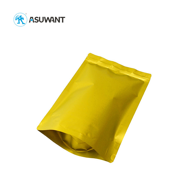 Green Glossy Aluminum Foil Stand Up Pouch Food Packaging Zipper Bags