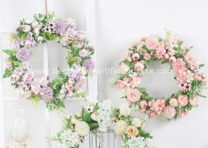 Quality 15'' Hanging Artificial Flower Wreaths On Door OEM ODM wholesale