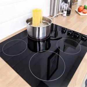 Quality Top Grade 4mm High Temperature Resistant Black Ceramic Glass for Round Square Cooktop wholesale