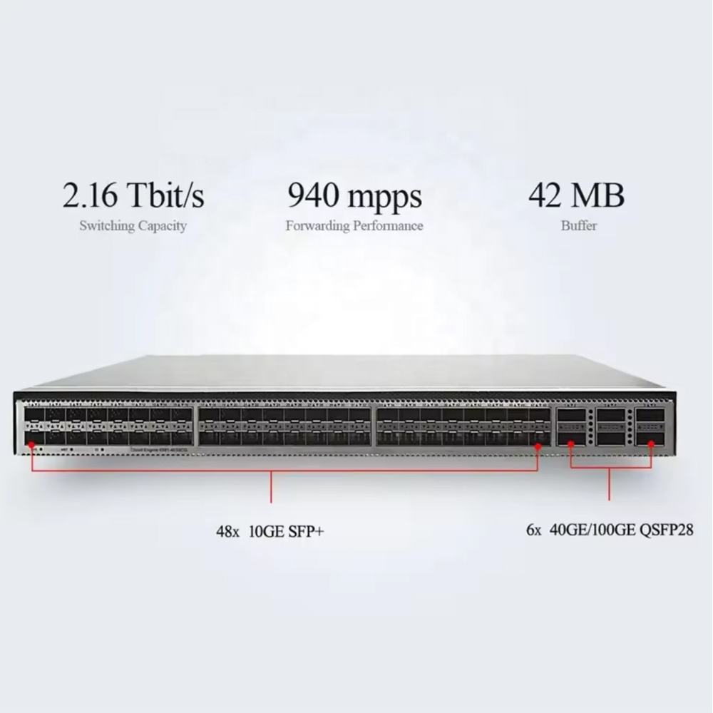 10g Switch Capacity Private Mold Ethernet Switch CE6881-48S6CQ-B Optimal Performance for Data Center Network