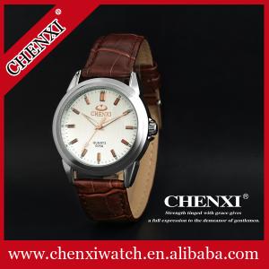 Quality Guangzhou Watch Supplier Stainless Steel Case Back Quartz Watch Leather Strap Watches Mens wholesale