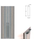 800mm Golden Aluminum Cabinet Long Handles For Wardrobe