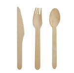 Wholesale Disposable Birch Wooden Party Spoons wooden cutlery with logo