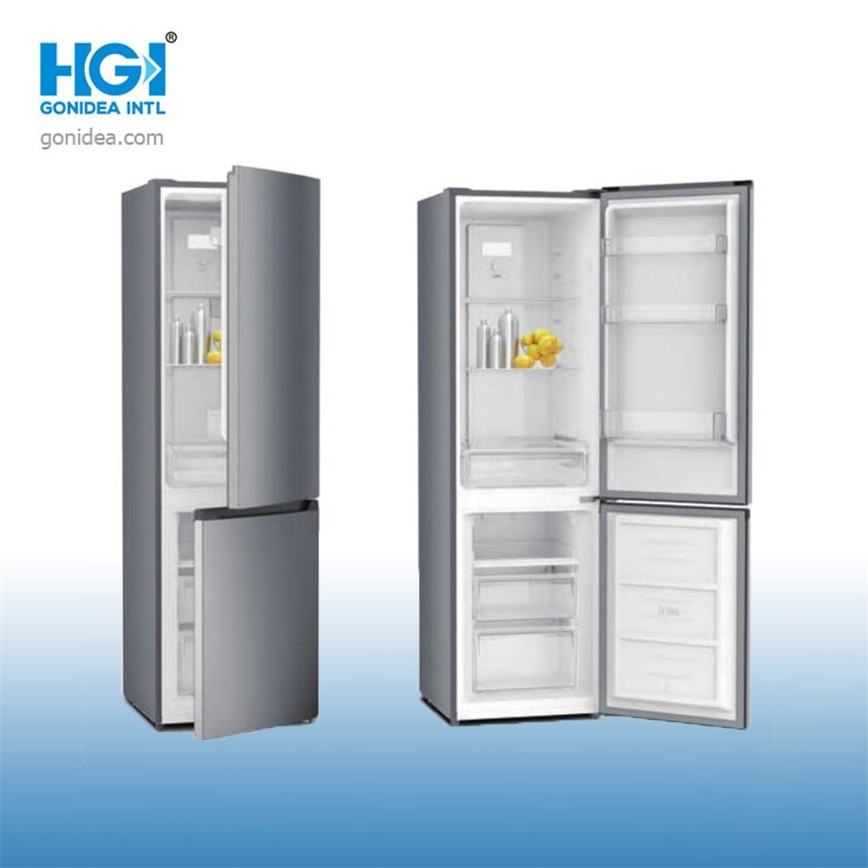 Silver Home Double Door Bottom Freezer Refrigerator Frost Free