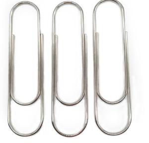 Quality Zinc Finish 78mm Jumbo Round Metal Paper Clips For Office Stationery wholesale