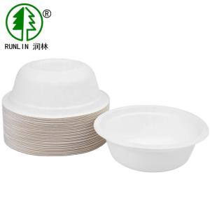 Quality 14OZ Oatmeal Recyclable Pulp Paper Compostable Bagasse Bowls Recyclable SGS wholesale