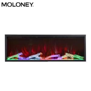 Quality 760mm 30&quot; LED Tech Built-In Electric Fireplace 3 Edge Black Frame Top Air Outlet Heater wholesale