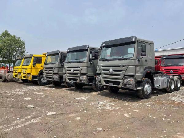 Cheap 2021 made in china tractor head 6*4 10 Tires Sinotruck Howo tipper 10 ton  tractor dump truck for sale