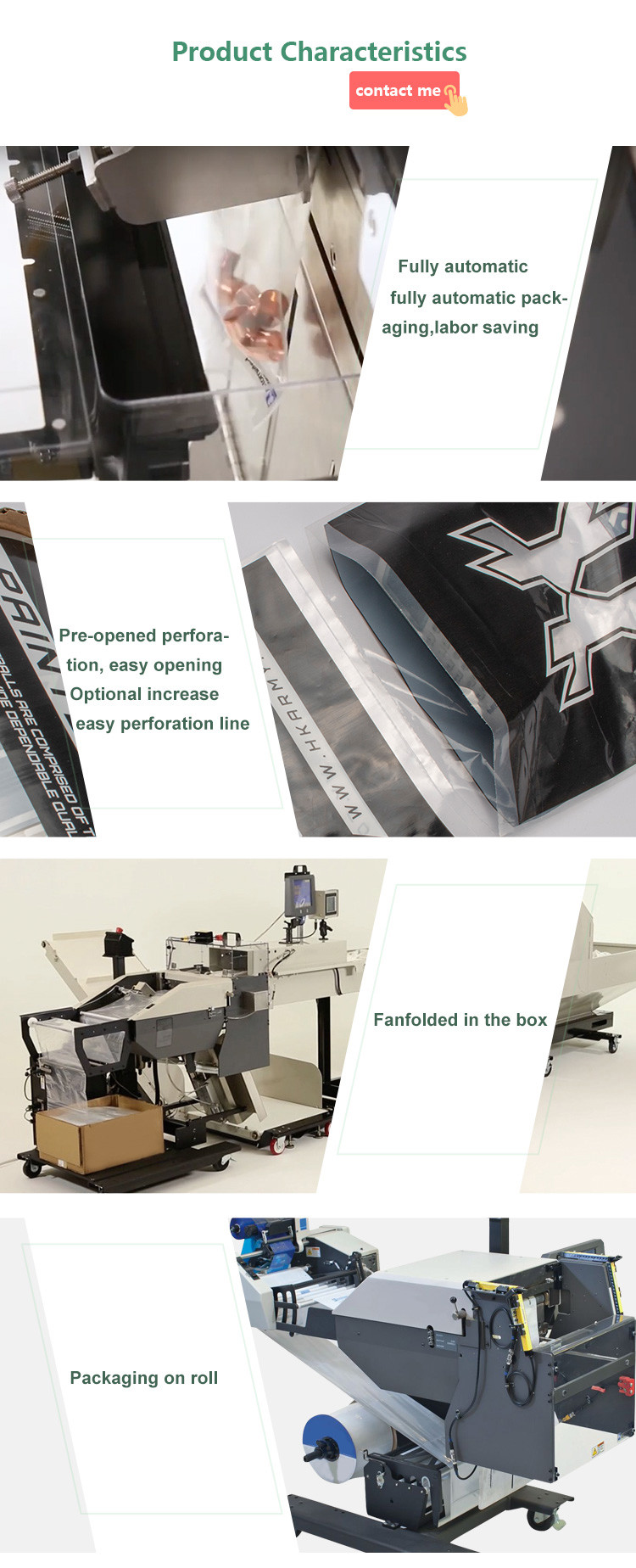 Clear OEM ODM 0.2mm Auto Bags On A Roll For Supermarket Equipment
