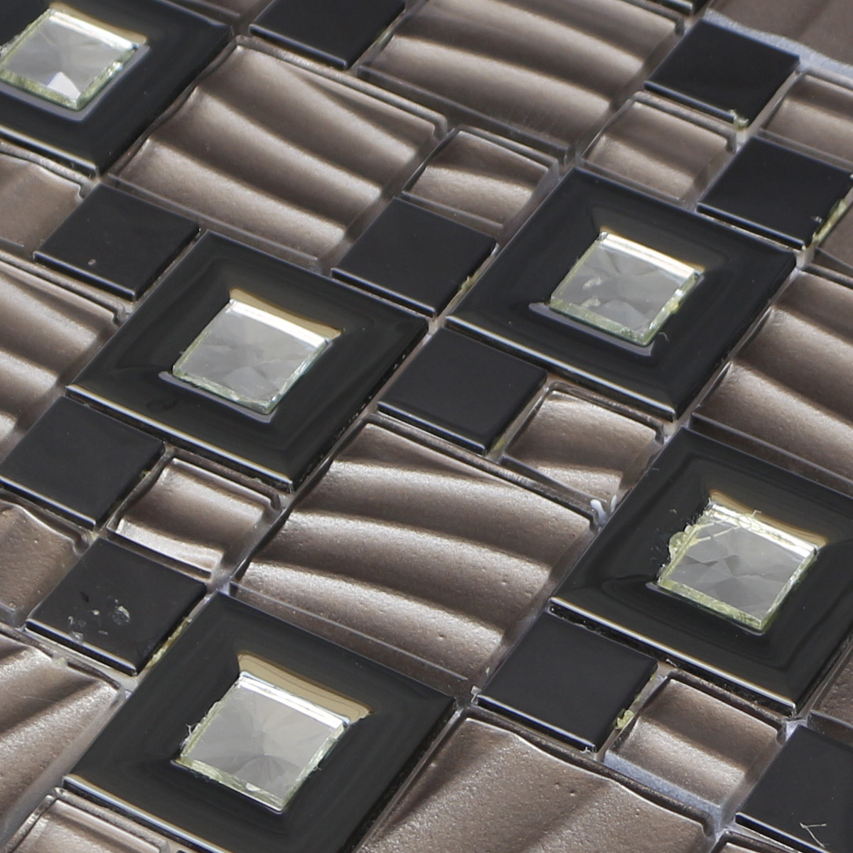 300x300mm ice crack mosaic tile,new mosaic design tile,black color