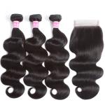 Healthy End Body Wave Indian Human Hair Weave Natural Black For Black Women