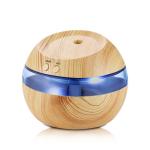 Portable Wood Grain Electric Aroma Diffuser 300ml for App-Controlled Humidity