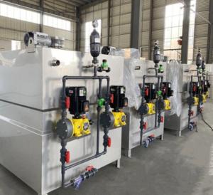 Quality Polymer Dosing Machine Unit Stainless Steel Feed Machine For Water Inlet Pipe wholesale