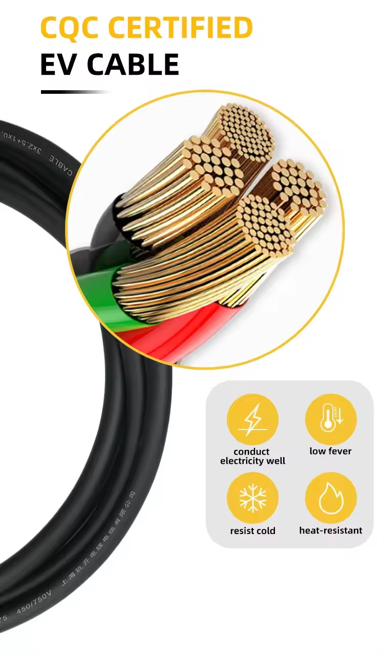 16Amp Rated Current Portable EV Charger for Gbt Electric Vehicles 3.5kw Cable Station Latest Technology