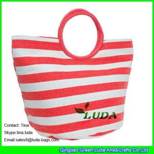 Quality LUDA red paper straw hobo bags fashion straw handbags for women wholesale