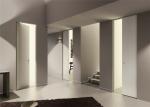 Hollow Wood Composite Door Interior Groove Flush Door Steel MDF Inward Opening