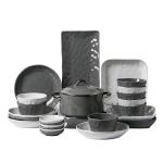 12 Users End Luxury Gold Rim Ceramic Dinnerware Set for Home Hotel School Tea