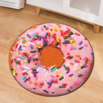 Polyester Fiber Bedroom Floor Carpets Small Circular Rugs Washable