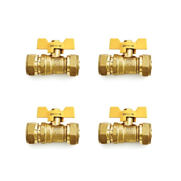 Manufacturer 16-32mm Pex Brass Compression Fitting Equal Straight For Gas