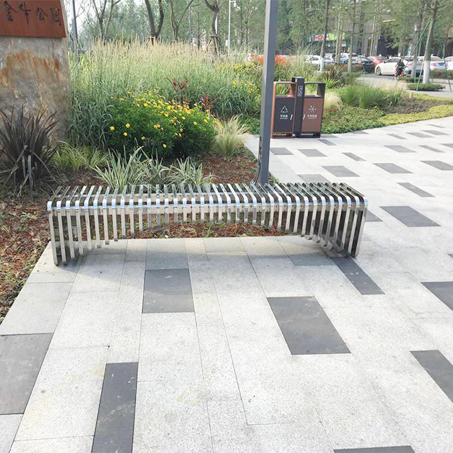 Excellent Adhesion 2800mm Stainless Steel Garden Benches