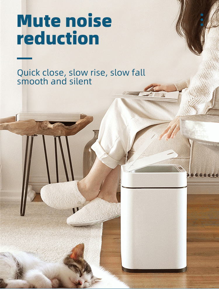 Square Electric Smart Trash Can Dust Bin With Lid Automatic Induction 2CBM - 50CBM Waste Bin