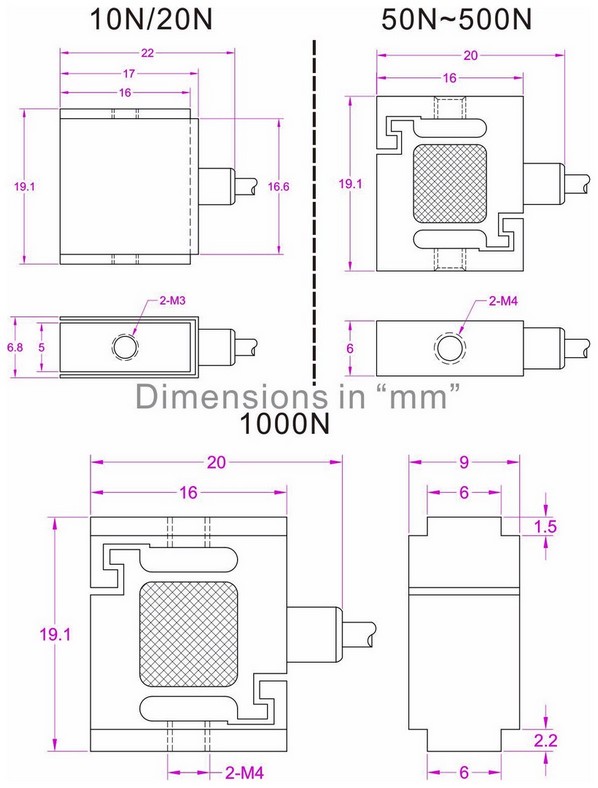 mini force sensor 100N