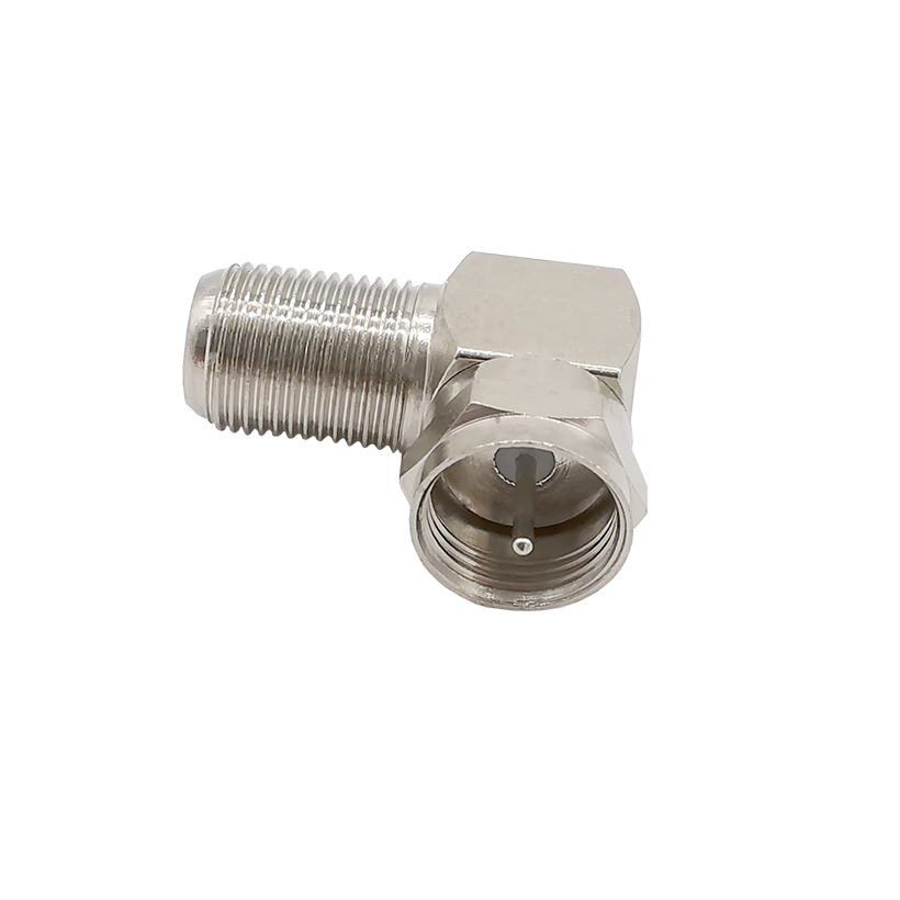 ROHS Compliant 90 Degree F Type Male Adapter / f type right angle connector