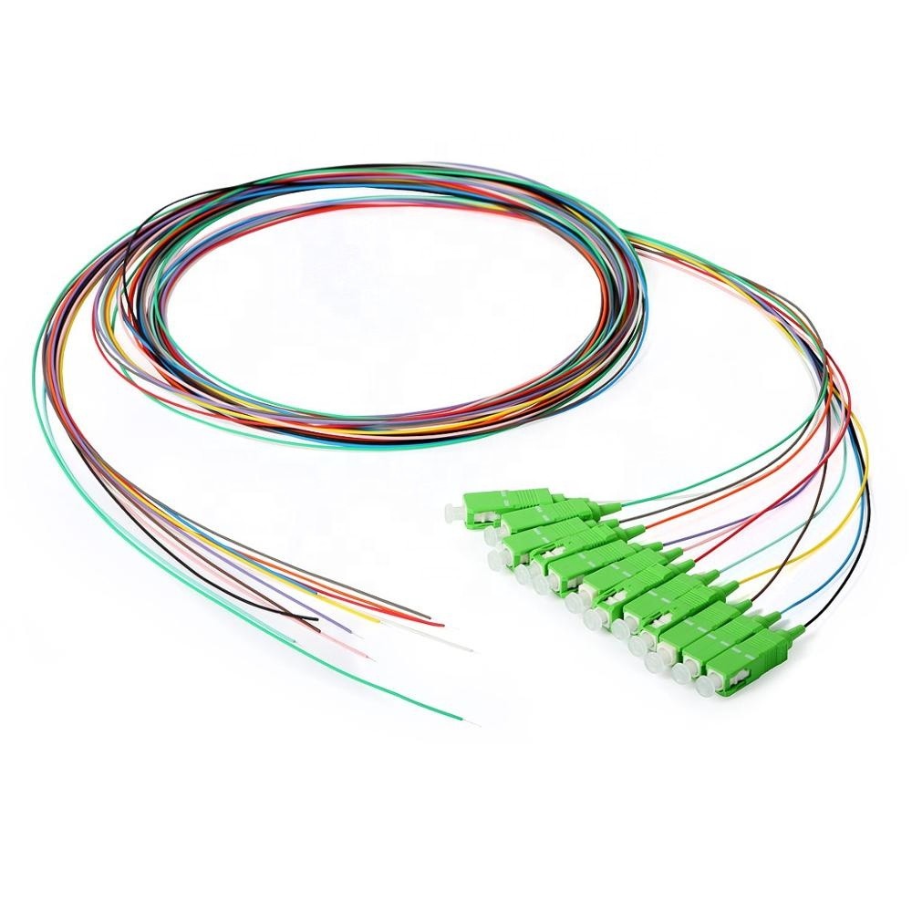 12 Core SC UPC APC SM G652D G657A 0.9mm Fiber Optic Pigtails