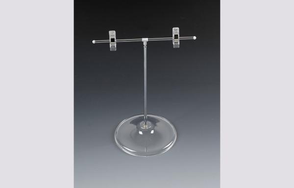 Clear ABS POP Tabletop Poster Sign Holders Retail For Store , 200mm Pole