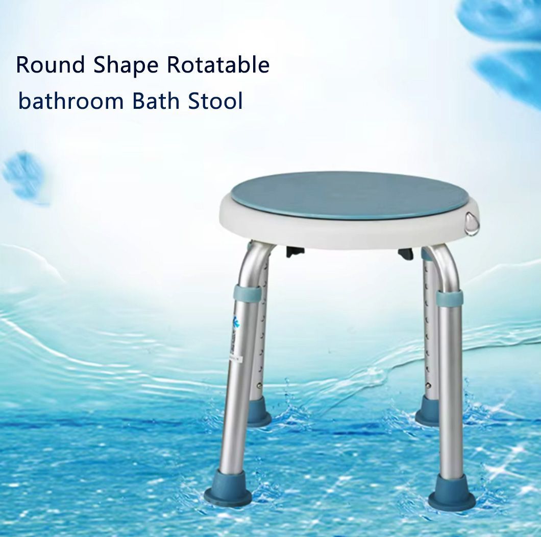 The Surface of The Chair Can Rotate 360 Degrees Circular Plate Swivel Bath Chair with Adjustable Height