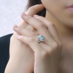 VS2-VVS1 Lab Diamond Jewelry Radiant Diamond Ring IGI Certified