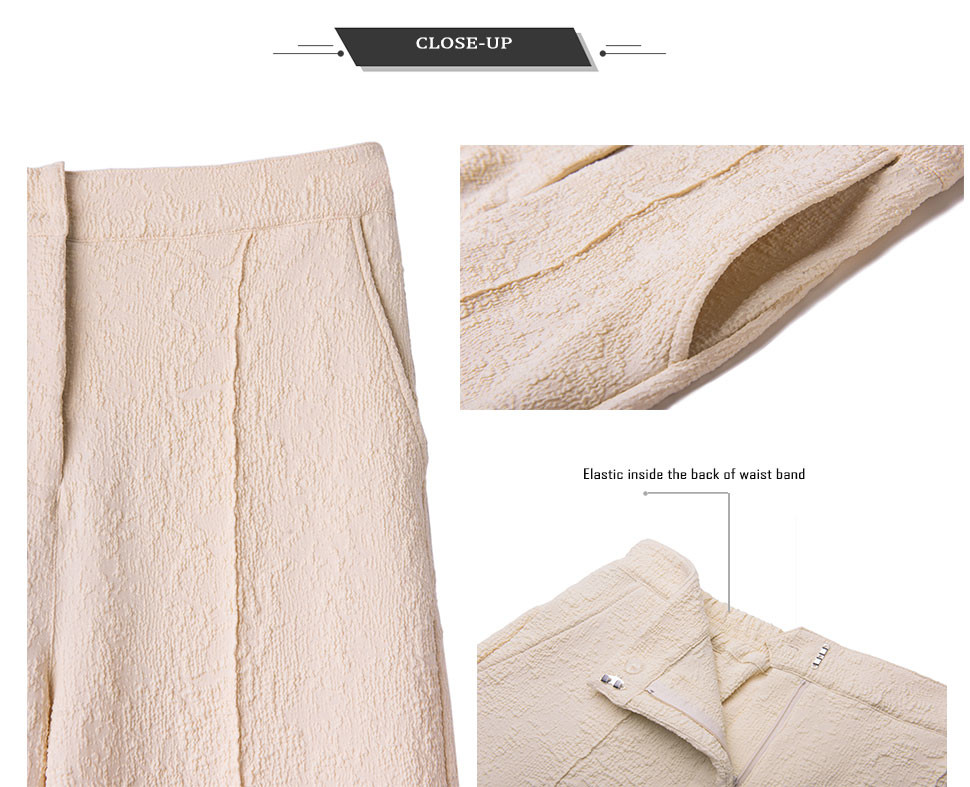 Solid Color 97 Polyester 3 Spandex Pants With Elastic