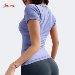 Quality Seamless Workout Shirts Manufacturer Women Short Sleeve Fitness Wear Lightweight Gym Athletic Yoga Tops wholesale