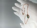Amulette Necklace , Gold Necklace Chain With Diamond / Gemstone