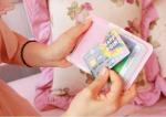 Cute Girl Plastic PVC Credit Card Holders Wallets