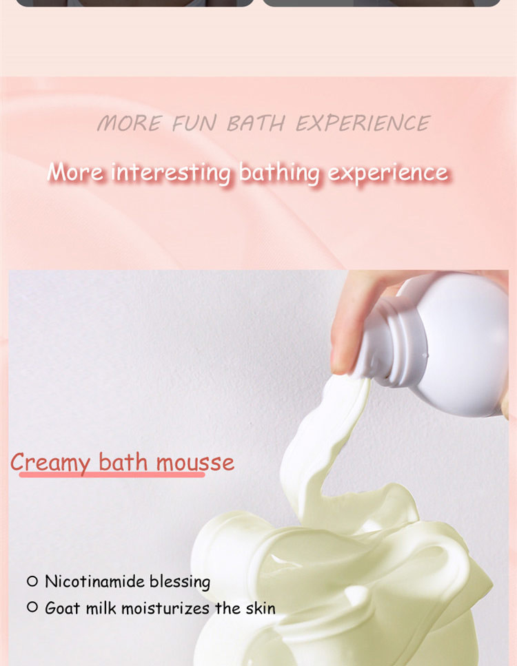 Goat Milk Hotel Shower Gel Bath Shower Mousse Foam Body Bubble Wash Lotion