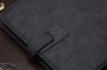 A5 Pu leather cover gold ring binder snap fastener organizer