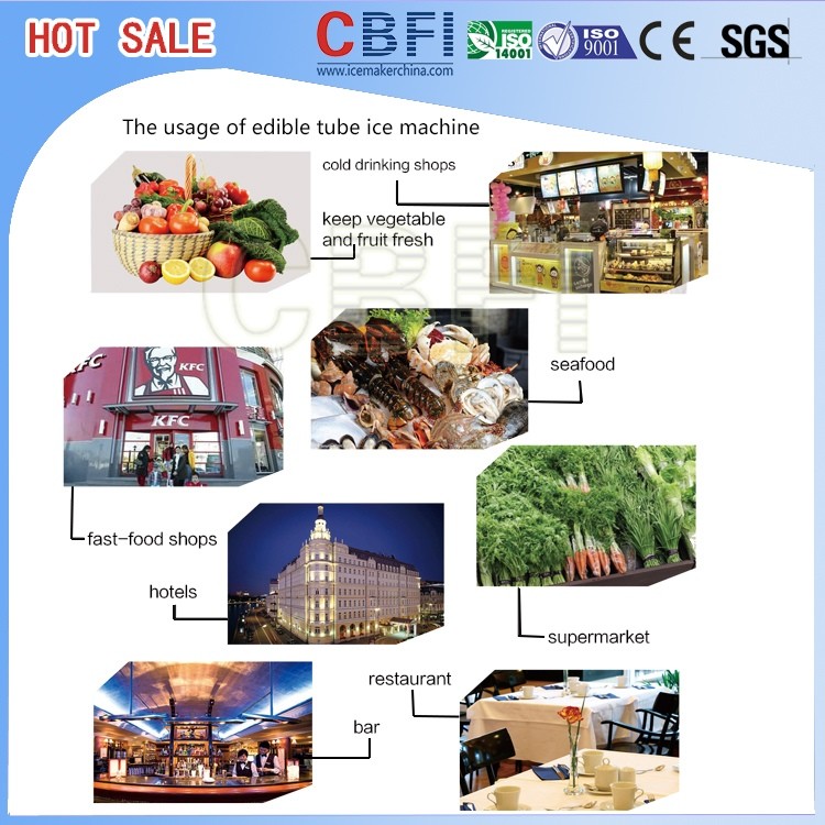 PLC Touch Screen Control Ice Tube Machine Crystal Ice Tube Maker Bitter Compressor