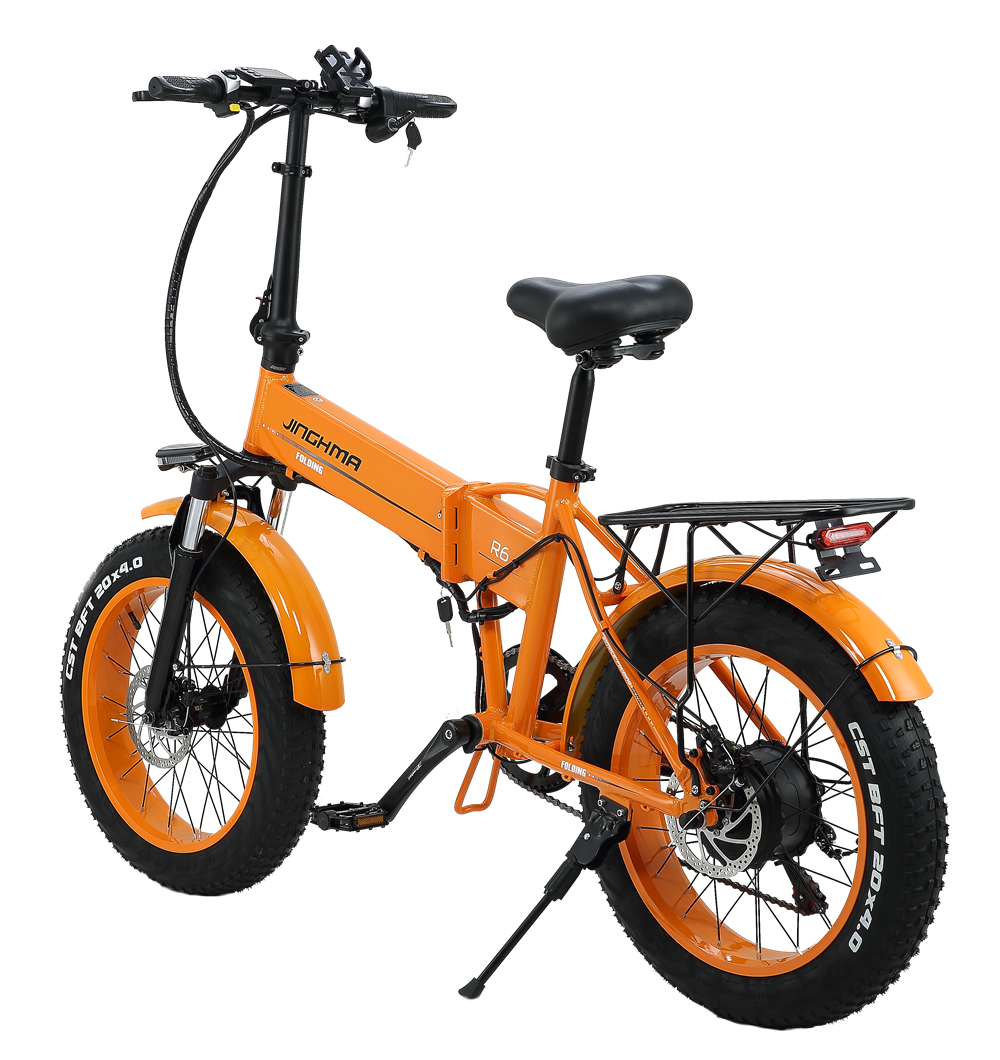 One Seat 48V 500W 20" Fat Tyre Electric Bike 10Ah Lithium Battery 5 Assist Foldable Dropship Electric Fat Bike