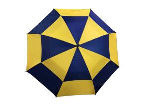 Quality Anti Wind Double Canopy Golf Umbrella Windproof Frame For Windy Weather wholesale