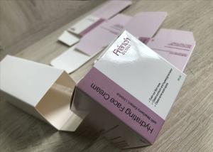 Quality Customized printed white cardboard paper cosmetics face cream packaging boxes wholesale
