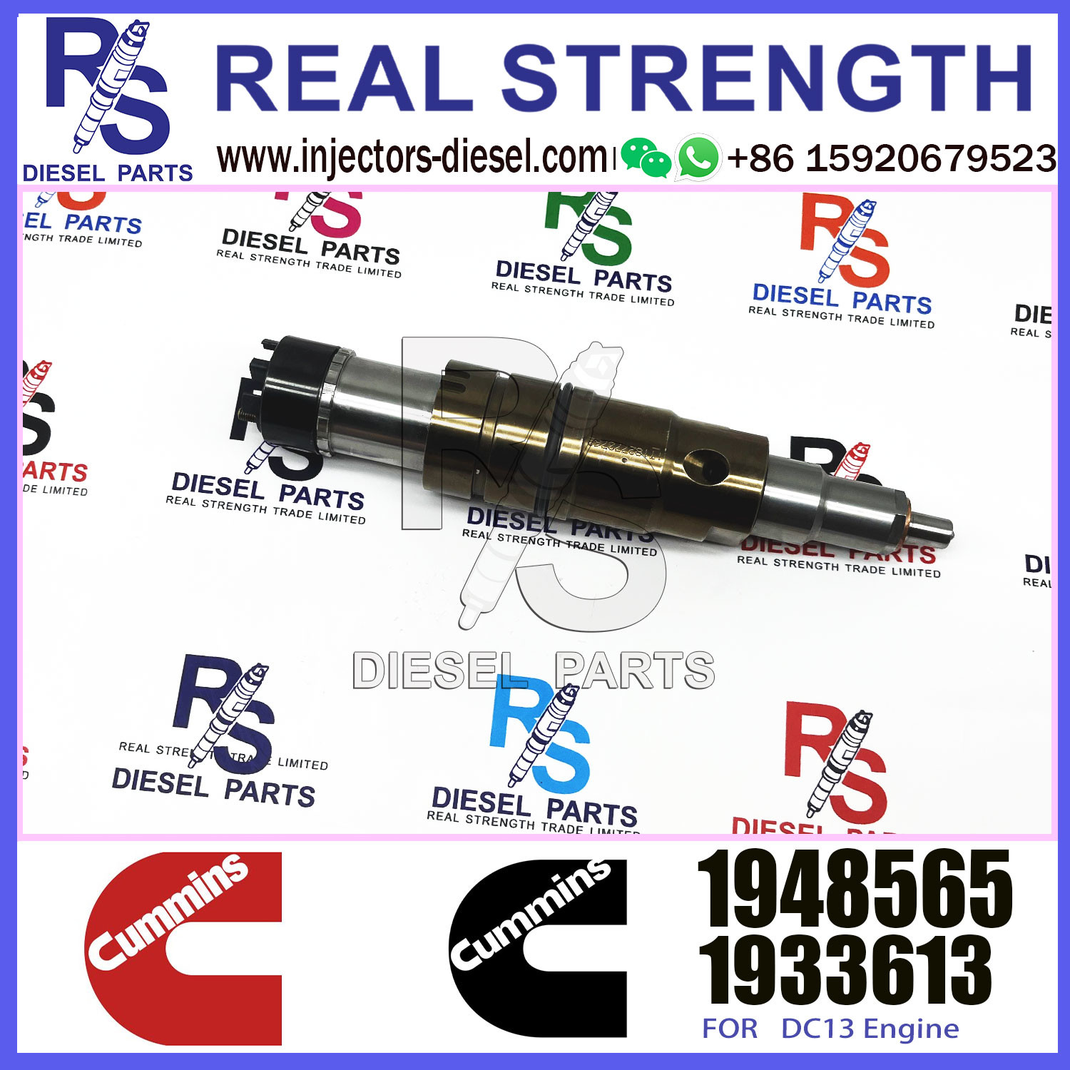 Huida DC13 Diesel fuel injector common rail injector 1948565 1933613 2029622 Original