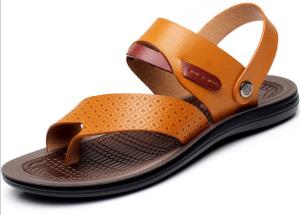 Quality Soft Bottom Handmade Leather Sandals Lightweight Back Strap Slip On Beach Sandals wholesale