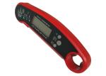Red Plastic Housing Digital Meat Thermometer , Bbq Grill Thermometer For Smoker