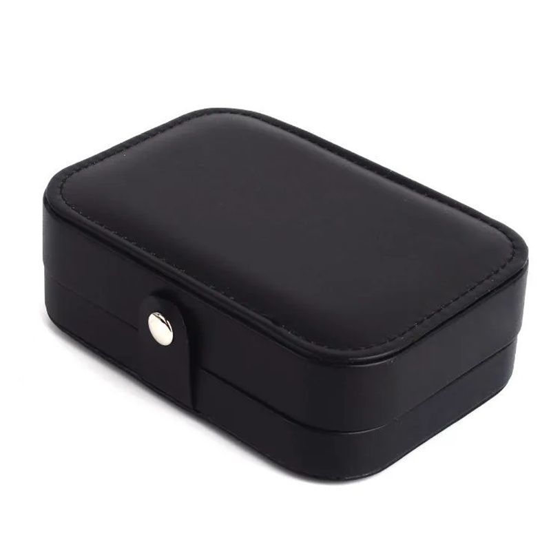 PU Leather Jewelry Set Gift Box with Zipper, China Wholesale Luxury Festival Jewellery Packaging Box, Ring/Necklace Storage Shipping Journey Box