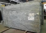 Polished Bookmatched Stone Slabs , Hard White Grey Polished Granite Slabs