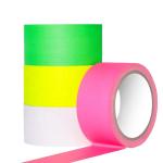 Single Sided Adhesive Cloth Duct Tape Neon Blacklight Reflective Flagging