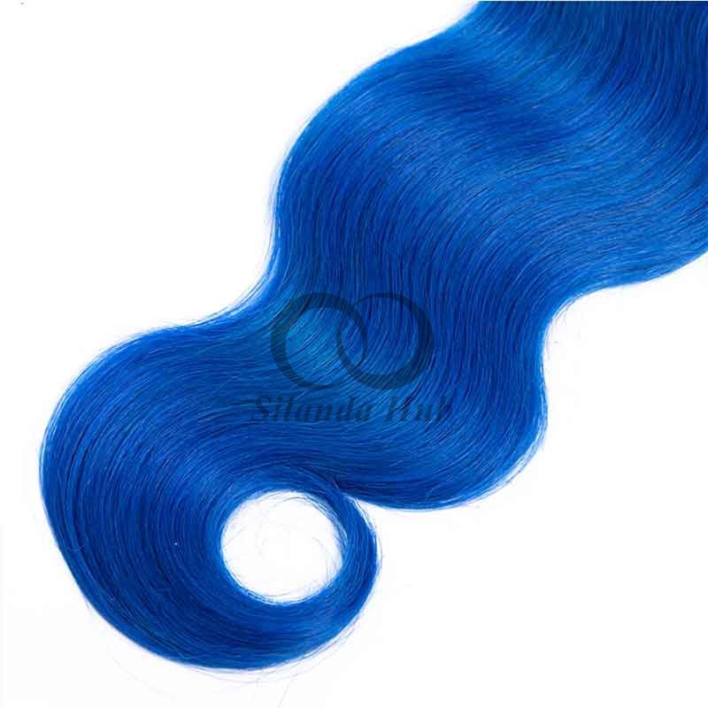 #T1B/Blue Body Wave Remy Human Hair Bundles Sew In Weave Bundles Brazilian Bundle Deals