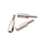 Brass Hex Spacers Custom Fasteners Male Female Threads Nickel Finsih